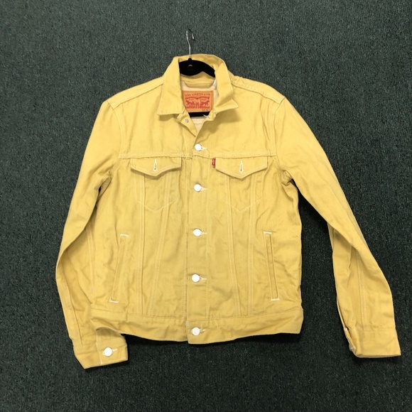 Levi's Vintage Men's Mustard Yellow Gold Trucker Denim Jean Jacket